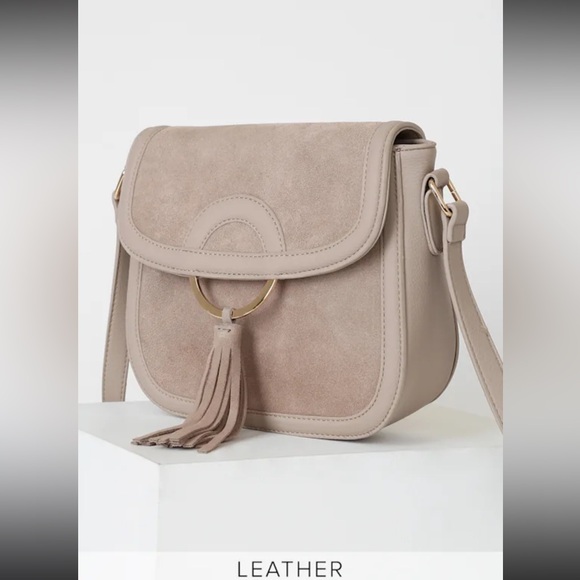 Lulu’s Lenox Taupe Suede Leather Purse - Picture 2 of 7